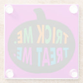 Trick Me Leckerei Me, Halloween Multi-Color Glasuntersetzer (Rückseite)