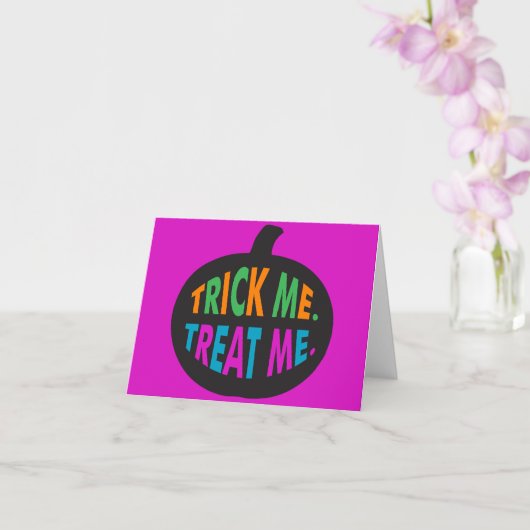 Trick Me Leckerei Me, Halloween Multi-Color Karte (Orchidee)