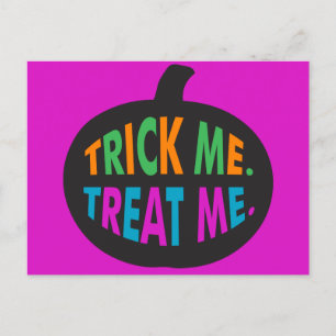 Trick Me Leckerei Me, Halloween Multi-Color Postkarte