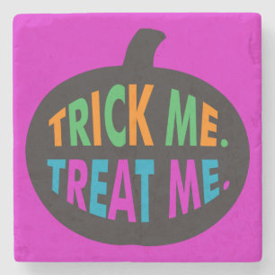 Trick Me Leckerei Me, Halloween Multi-Color Steinuntersetzer