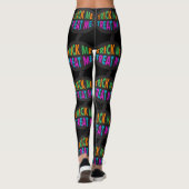 Trick Me Leckerei Me, mehrfarbiges Halloween Leggings (Rückseite)