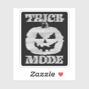 Trick Mode Glitchy Pumpkin Aufkleber
