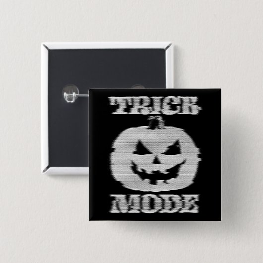 Trick Mode Glitchy Pumpkin Button (Vorne & Hinten)