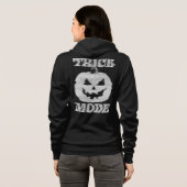 Trick Mode Glitchy Pumpkin Front & Back Hoodie (Schwarz voll)