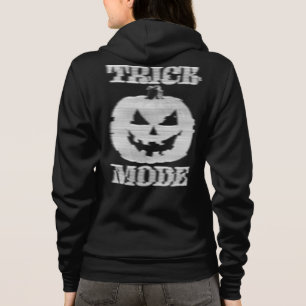 Trick Mode Glitchy Pumpkin Front & Back Hoodie