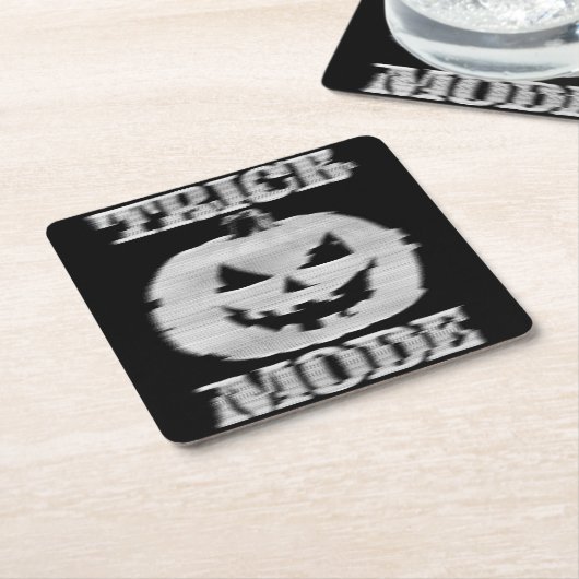 Trick Mode Glitchy Pumpkin Rechteckiger Pappuntersetzer (angewinkelt)