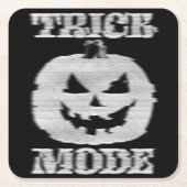 Trick Mode Glitchy Pumpkin Rechteckiger Pappuntersetzer (Vorderseite)