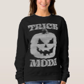 Trick Mode Glitchy Pumpkin Sweatshirt (Vorderseite)