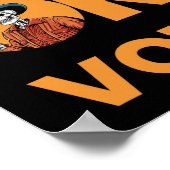 Trick oder Abstimmung Halloween Wahl Vintag Cowboy Poster (Ecke)