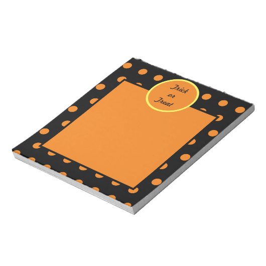 Trick oder Bearbeiten von Notepad (Schwarz & Orang Notizblock (Rotiert)