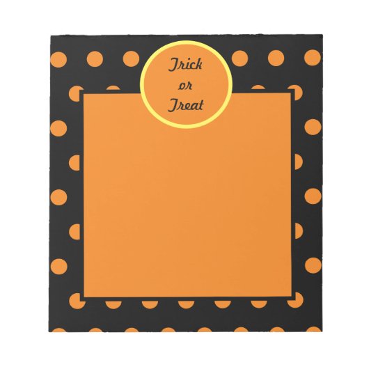 Trick oder Bearbeiten von Notepad (Schwarz & Orang Notizblock (Vorderseite)