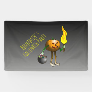 Trick oder Bearbeitung mit Jack O' Lantern Banner