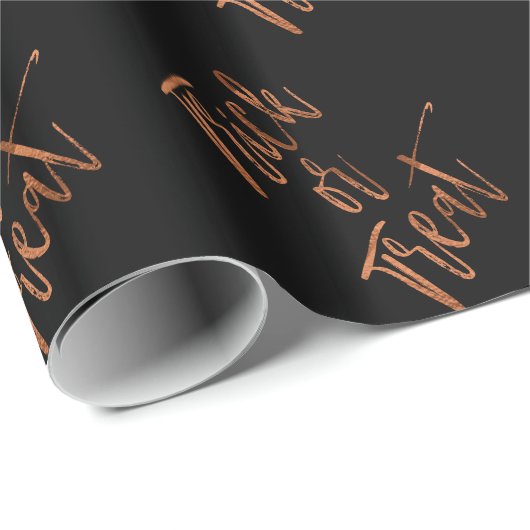 Trick oder Bearbeitung moderner Halloween-Umschlag Geschenkpapier (Rolleneckpunkt)