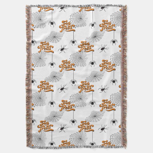 Trick oder Bearbeitung Typografie mit Spinnen Must Decke (Vorderseite Vertikal)