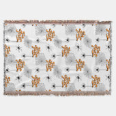 Trick oder Bearbeitung Typografie mit Spinnen Must Decke (Vorderseite)