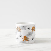 Trick oder Bearbeitung Typografie mit Spinnen Must Espressotasse (Vorderseite)