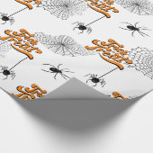 Trick oder Bearbeitung Typografie mit Spinnen Must Geschenkpapier (Ecke)