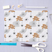 Trick oder Bearbeitung Typografie mit Spinnen Must Seidenpapier (Handwerk)