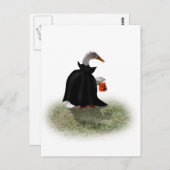 Trick oder Bearbeitungszeit für Dracula Duck Postkarte (Vorne/Hinten)