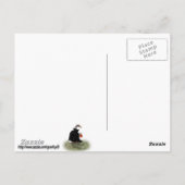 Trick oder Bearbeitungszeit für Dracula Duck Postkarte (Rückseite)