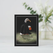 Trick oder Bearbeitungszeit für Dracula Duck Postkarte (Stehend Vorderseite)