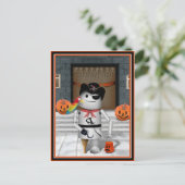 Trick- oder Bearbeitungszeit für Robo-x9 Postkarte (Stehend Vorderseite)