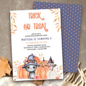 Trick oder behandeln Black Cat Pumpkin Patch Gebur Einladung