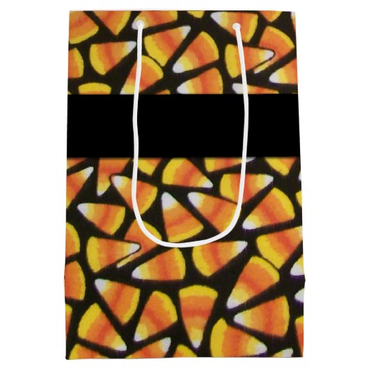 Trick oder behandeln Candy Corn Mittlere Geschenktüte (Rückseite)