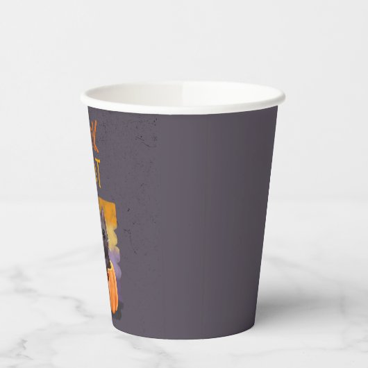 Trick oder behandeln Cat Paper Cups Pappbecher (Links)