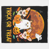 Trick oder behandeln Corgi Halloween Geschenk für  Fleecedecke (Vorderseite (Horizontal))