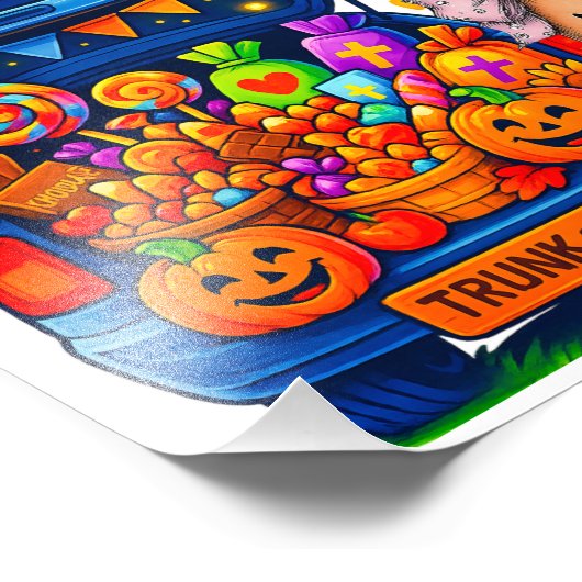 TRICK ODER BEHANDELN DOWNTOWN ODER ÜBERALL FOTODRUCK (Ecke)