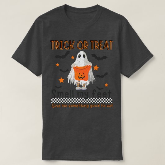 Trick oder behandeln Geruch meine fühlen lecker Vi T-Shirt (Design vorne)