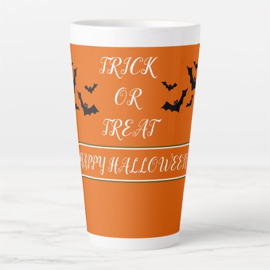 TRICK ODER BEHANDELN GLÜCKLICH HALLOWEEN MILCHTASSE (Vorderseite)