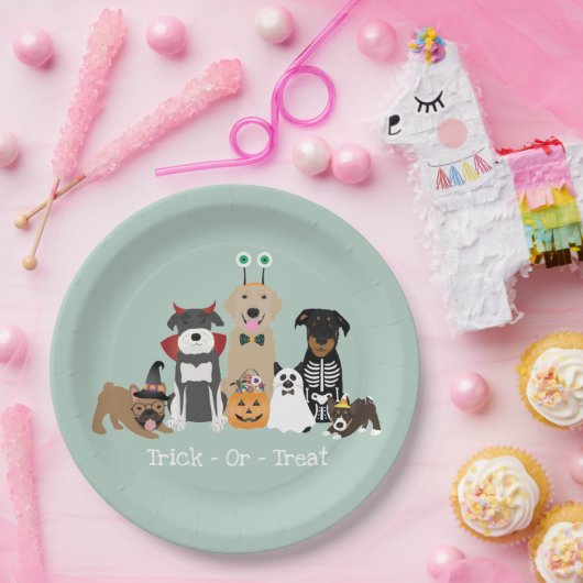 Trick oder behandeln glückliche Halloween-Spooky-P Pappteller (Party)