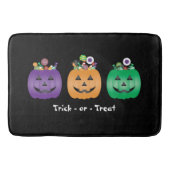 Trick oder behandeln Halloween-Kürbislaterne Candy Badematte (Vorderseite)