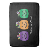 Trick oder behandeln Halloween-Kürbislaterne Candy Badematte (Vorderseite Vertikal)