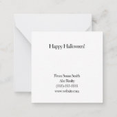 Trick oder behandeln Halloween Pop by Mitteilungskarte (Rückseite)