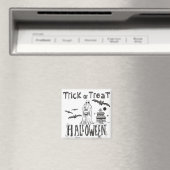 Trick oder behandeln Halloween Pumpkin Funny Magnet (In Situ (Geschirrspüler))