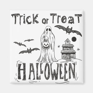 Trick oder behandeln Halloween Pumpkin Funny Magnet