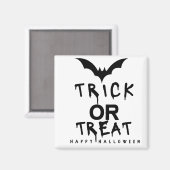Trick oder behandeln Halloween Pumpkin Funny Magnet (Vorderseite/Rückseite)