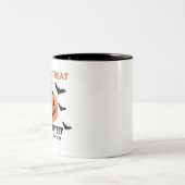 Trick oder behandeln Halloween Pumpkin Funny Zweifarbige Tasse (Mittel)