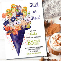 Trick oder behandeln Hexenhut Halloween Food Gebur