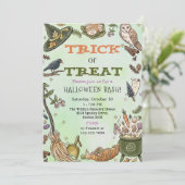 Trick oder behandeln Hexenmeister-Bash-Party Einladung (Stehend Vorderseite)