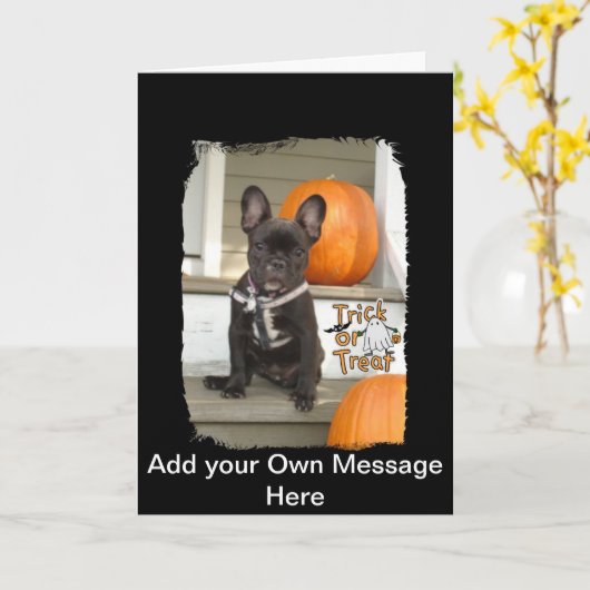 Trick oder behandeln karte (Gelbe Blume)