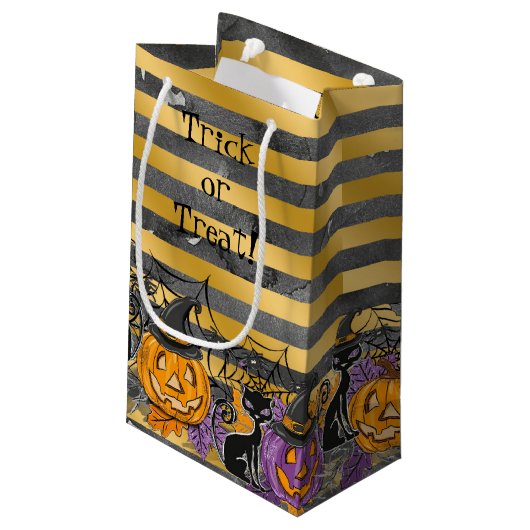 Trick oder behandeln kleine Geschenktüte (Rückseite Schrägansicht)