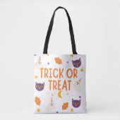 Trick oder behandeln lila und orange tasche (Vorderseite)