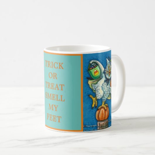 TRICK ODER BEHANDELN, MEINE FÜHLE HALLOWEEN EIGEN, KAFFEETASSE (VorderseiteRechts)