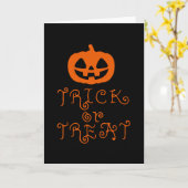 Trick oder Behandeln mit einem Jack-o’-Lattern Karte (Gelbe Blume)