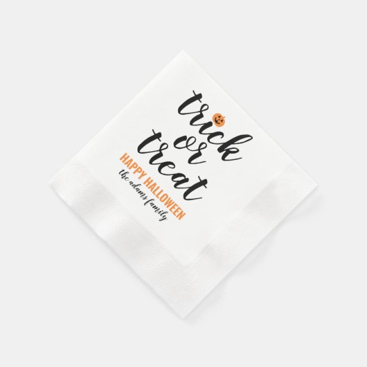 Trick oder Behandeln moderner Skripte benutzerdefi Serviette (Ecke)