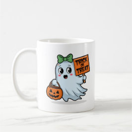 Trick oder behandeln niedlich kaffeetasse